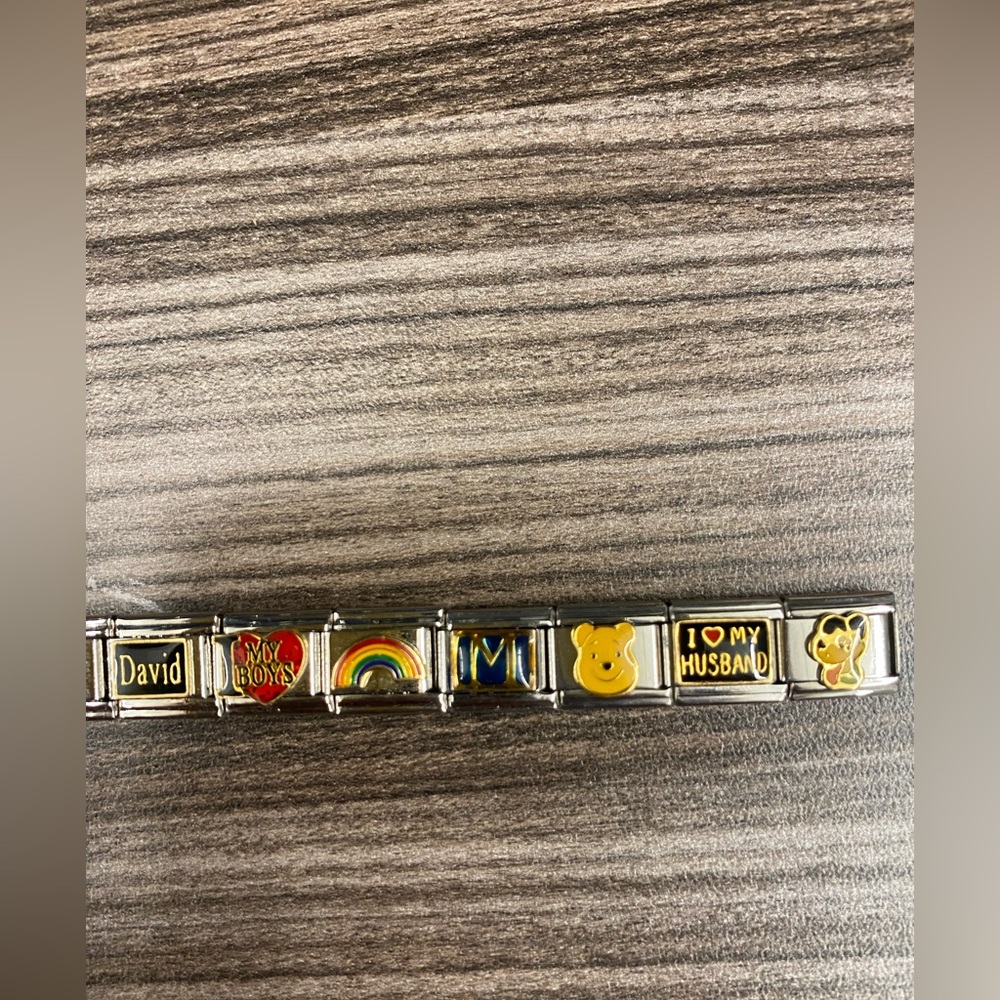 Italian Charms Zoppini Disney Charm Bracelet 18 Links Stainless Steel